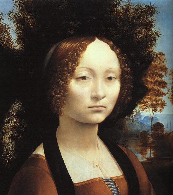  Leonardo  Da Vinci Portrait of Ginerva de'Benci Germany oil painting art